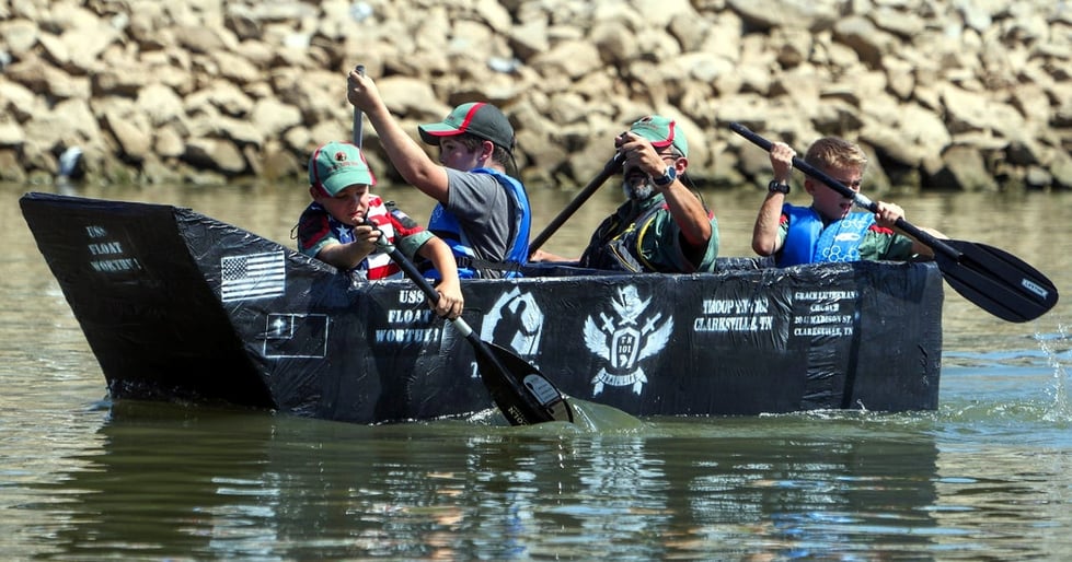 Trail Life Troop Designs and Builds Winning Boat in Riverfest Regatta